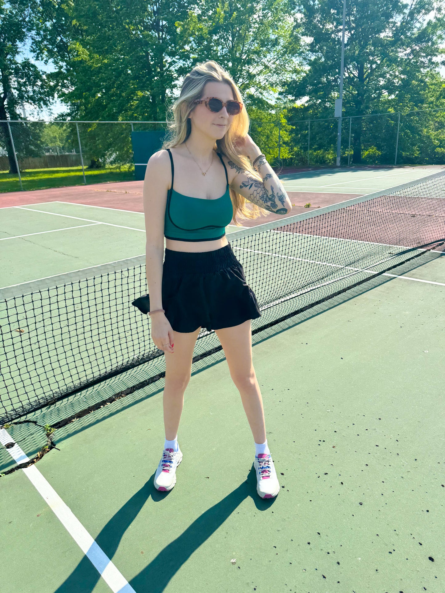 Green athletic top