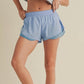 Blue ruffle shorts